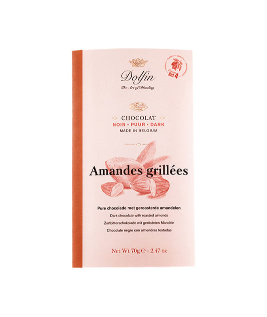 Tablette de chocolat noir - Amandes grillées