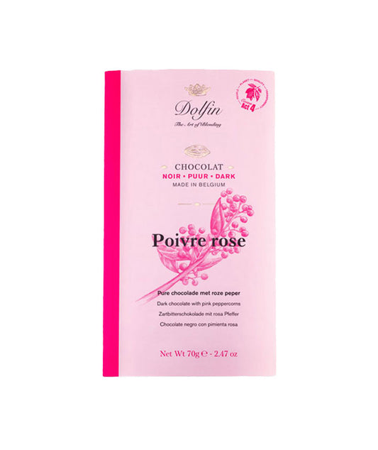 Tablette chocolat noir 60% poivre rose