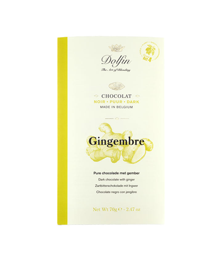 Tablette chocolat noir 60% gingembre frais