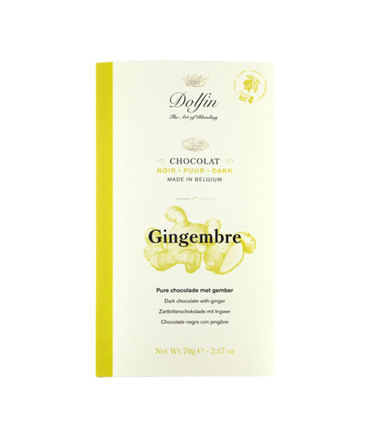 Tablette chocolat noir 60% gingembre frais