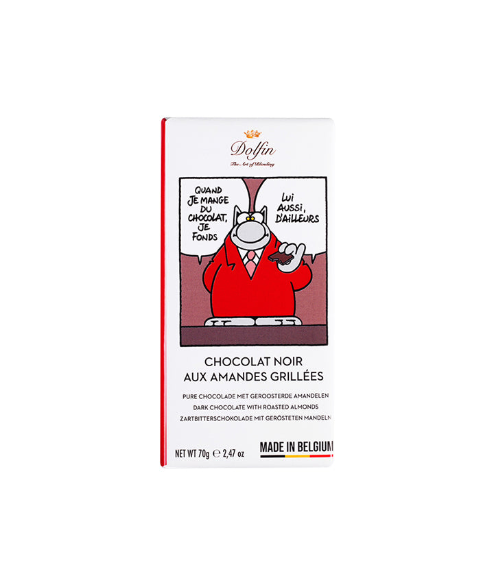 Tablette de chocolat noir 60% et amandes grillées