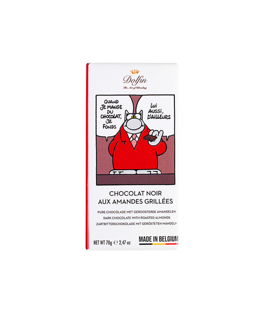 Tablette de chocolat noir 60% et amandes grillées