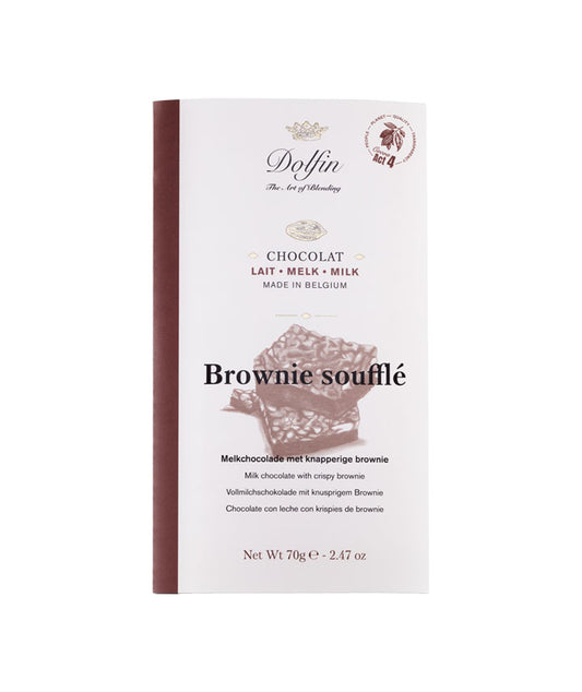 Tablette chocolat lait brownies soufflés