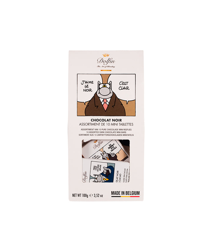 Assortiment de 10 mini tablettes - chocolat noir