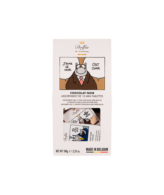 Assortiment de 10 mini tablettes - chocolat noir