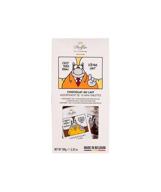 Assortiment de 10 mini tablettes - chocolat au lait