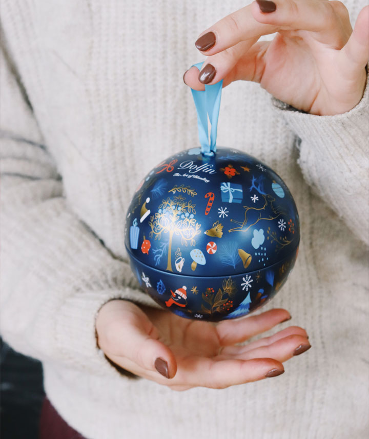 Boule de Noël - 5 saveurs de chocolat noir