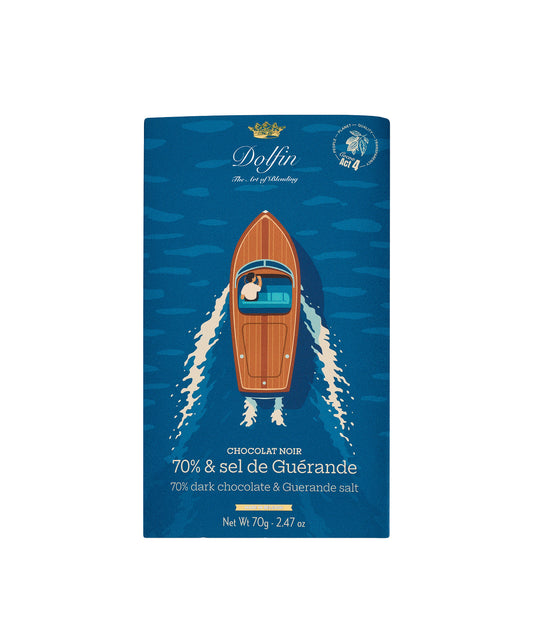 Tablette chocolat au noir 70% au sel de Guérande