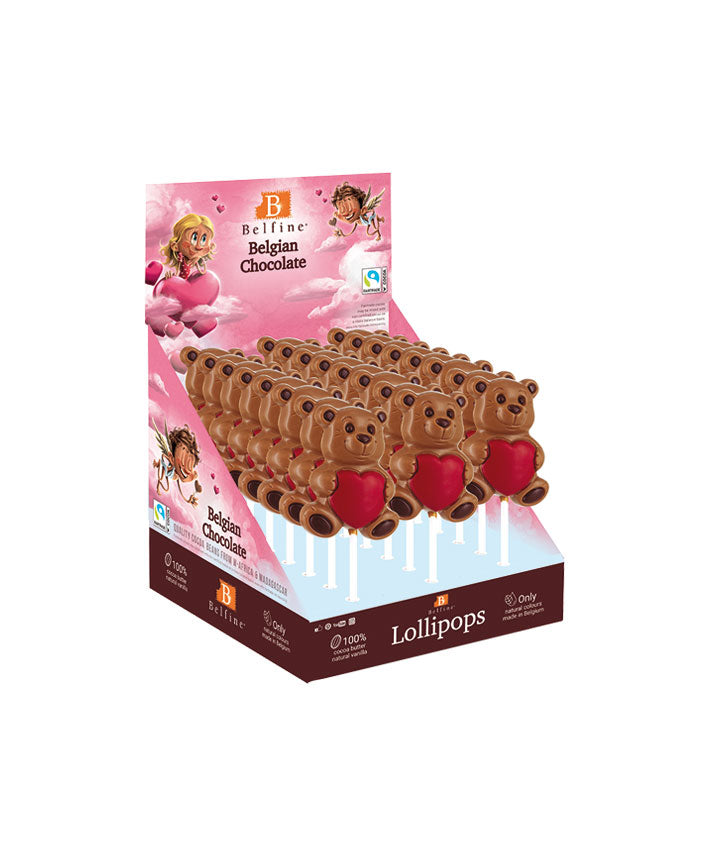 Sucette en chocolat Ourson Amour