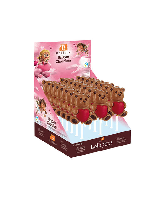 Sucette en chocolat Ourson Amour