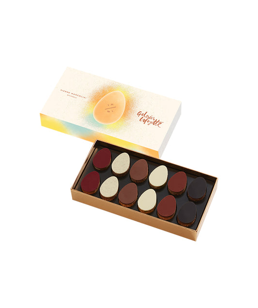 EXCLUSIVITÉ - Plumier 12 œufs pralinés de Pâques