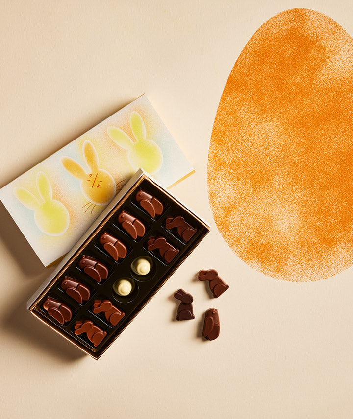 Plumier de 12 animaux pralinés et caramels