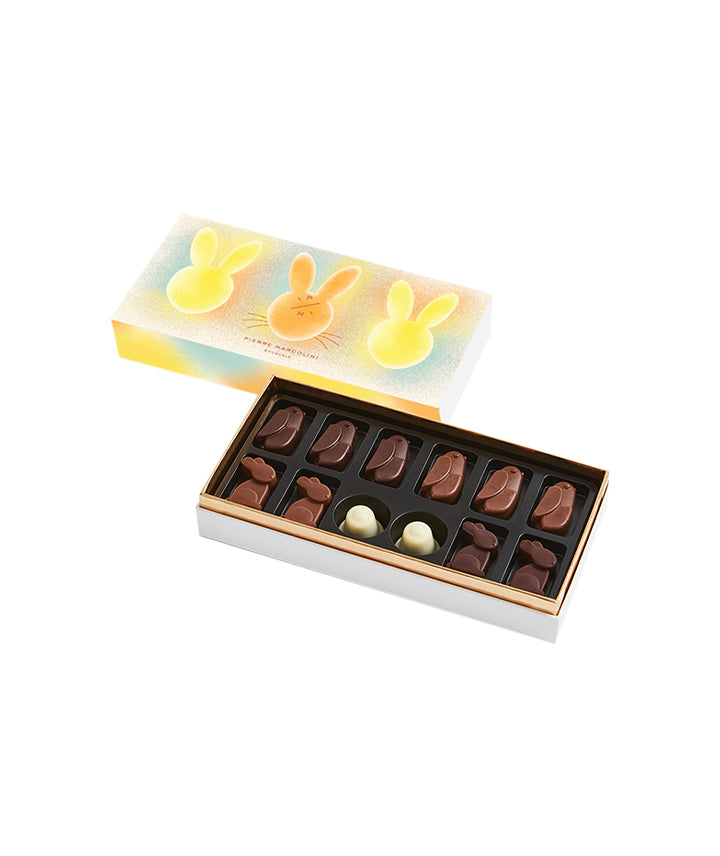 Plumier de 12 animaux pralinés et caramels