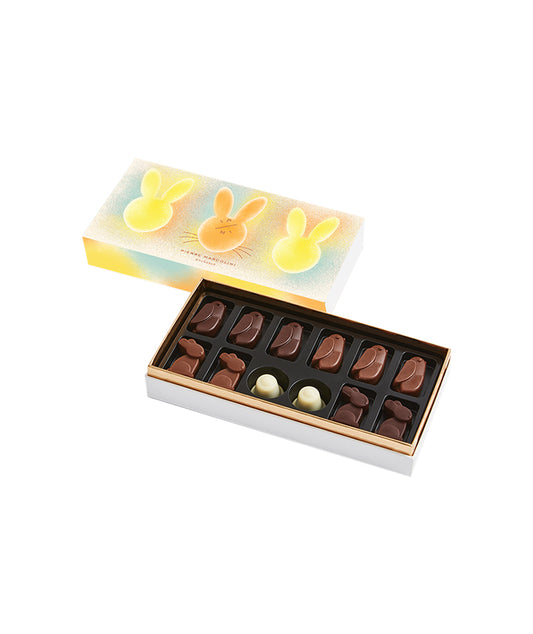 Plumier de 12 animaux pralinés et caramels