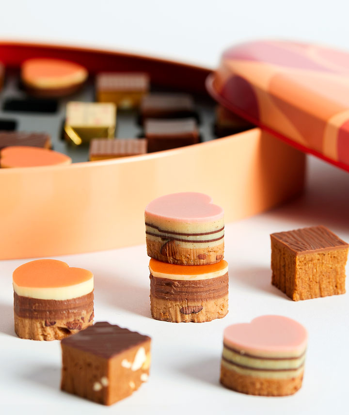 Coffret cœur en métal - 15 chocolats