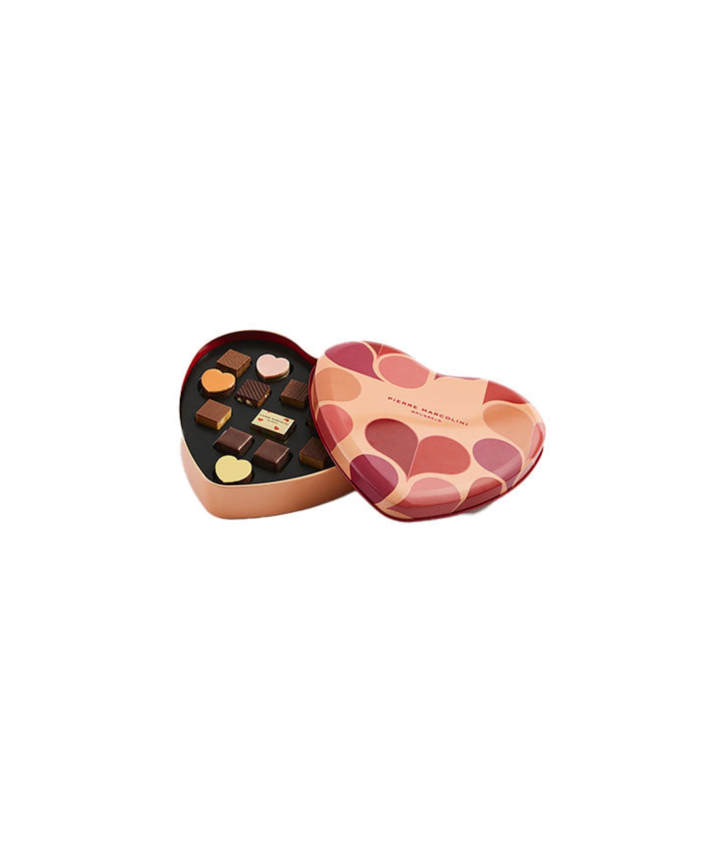 Coffret cœur en métal - 15 chocolats
