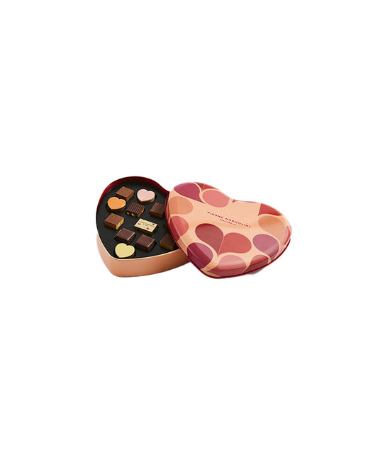 Coffret cœur en métal - 15 chocolats