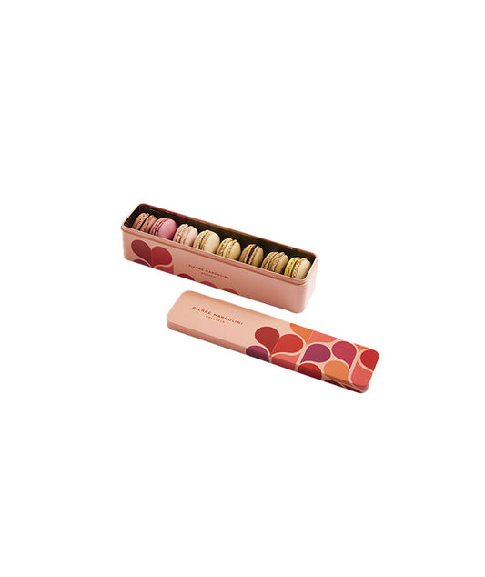 Réglette de 8 macarons Saint-Valentin