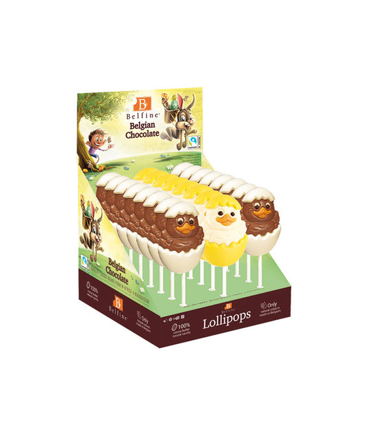 Sucette poussin en chocolat au lait - Samantha