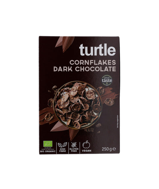 Pétales de maïs enrobés de chocolat noir sans gluten bio