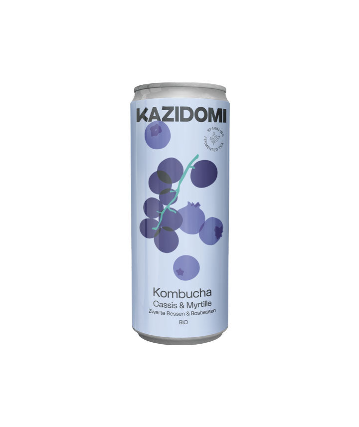 Kombucha cassis myrtille vue face aux Galeries Lafayette Le Gourmet
