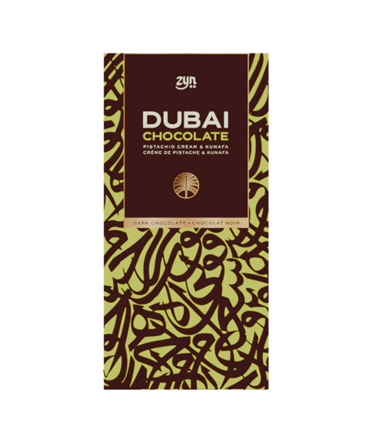 Tablette Dubaï chocolat noir fourée à la pistache