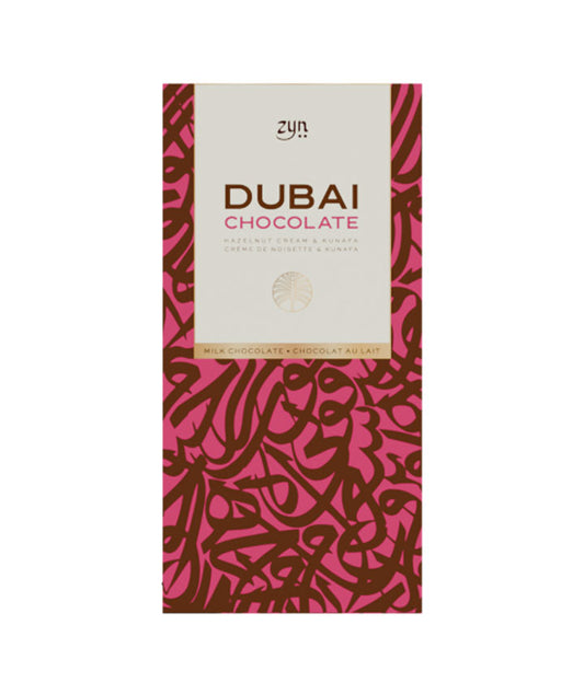 Tablette Dubaï chocolat au lait fourée à la noisette