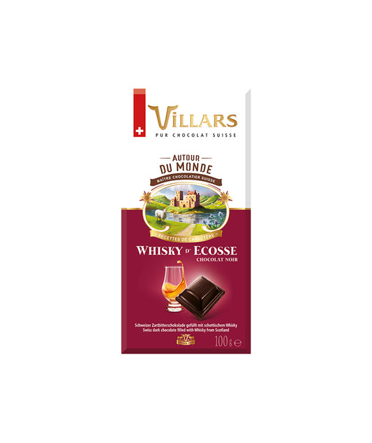 Tablette au chocolat noir et liqueur de Whisky d’Ecosse