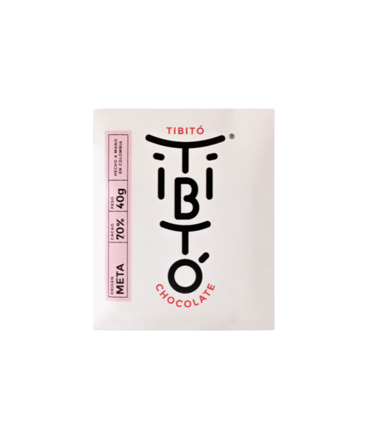 Tablette chocolat noir70% cacao origine Meta