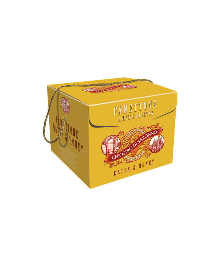 Panettone dattes, miel et amande en coffret cadeau élégance - 750g