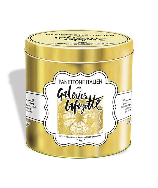 Panettone classique - Boîte métal dorée exclu Galeries Lafayette