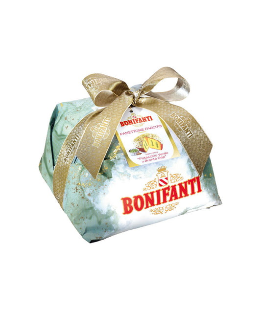 Panettone fourrée à la crème de pistache