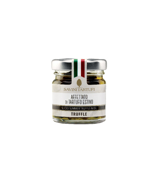 Lamelle de truffe d'été dans l'huile d'olive Tuber Aestivum Vitt
