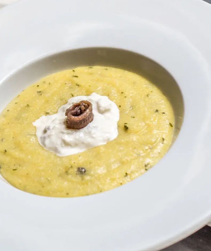 Crème de cèpes à la truffe blanche Tuber borchii vittadini