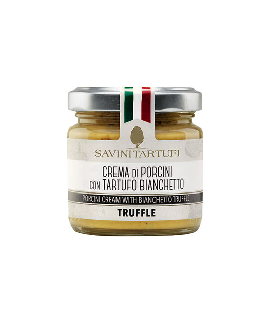 Crème de cèpes à la truffe blanche Tuber borchii vittadini