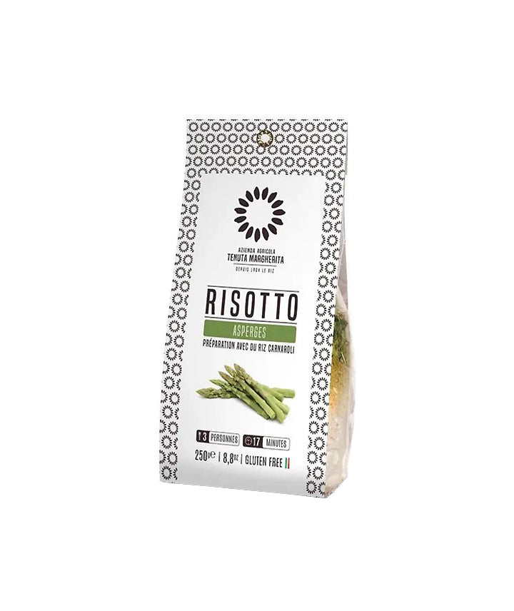 Risotto préparé aux asperges