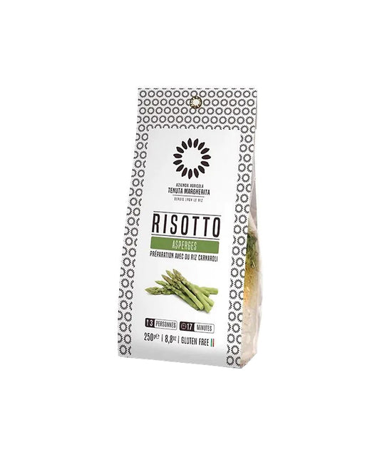 Risotto préparé aux asperges