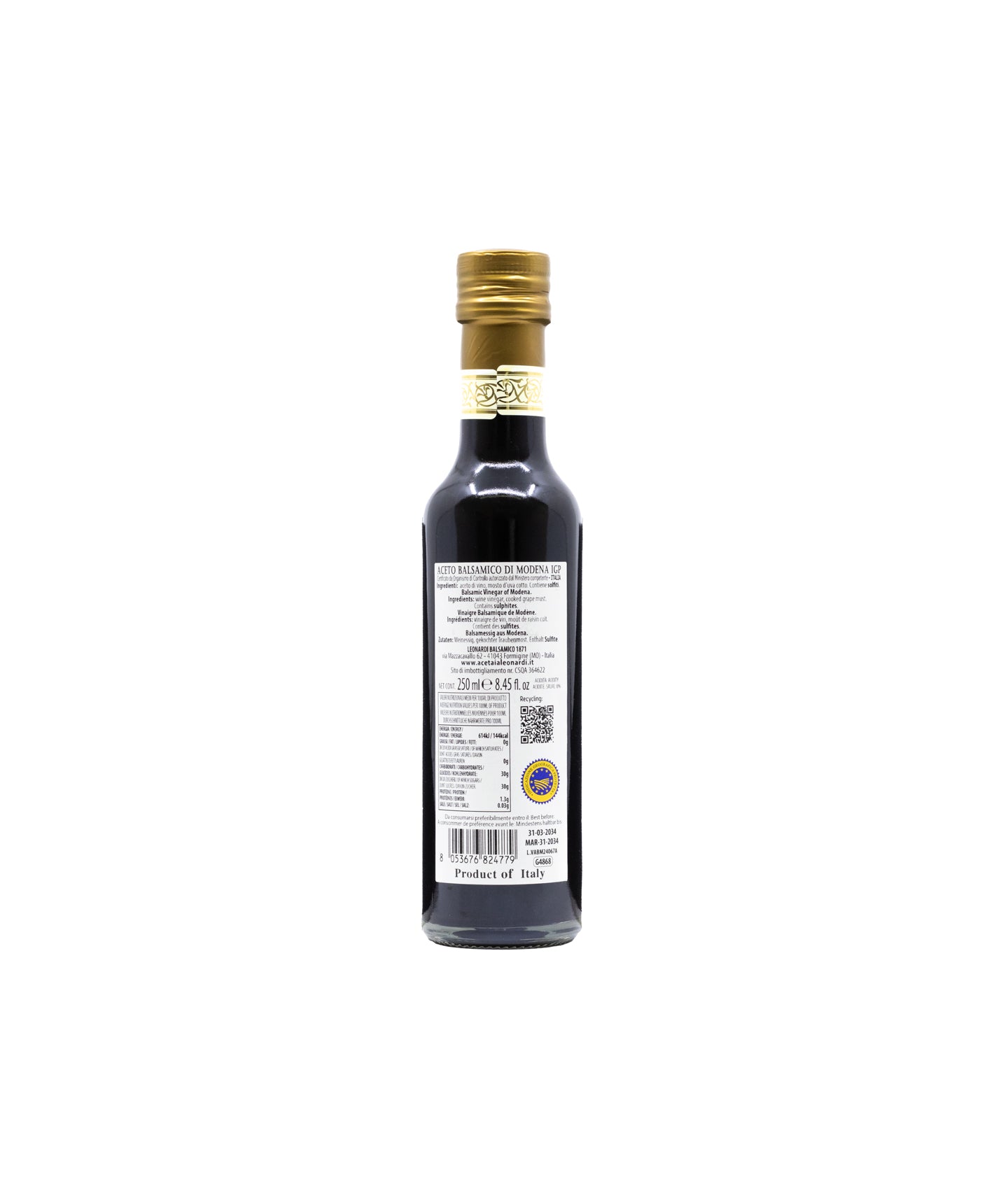 Vinaigre balsamique de Modène IGP - Gold