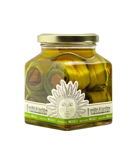 Rouleaux de courgettes à l'huile d'olive