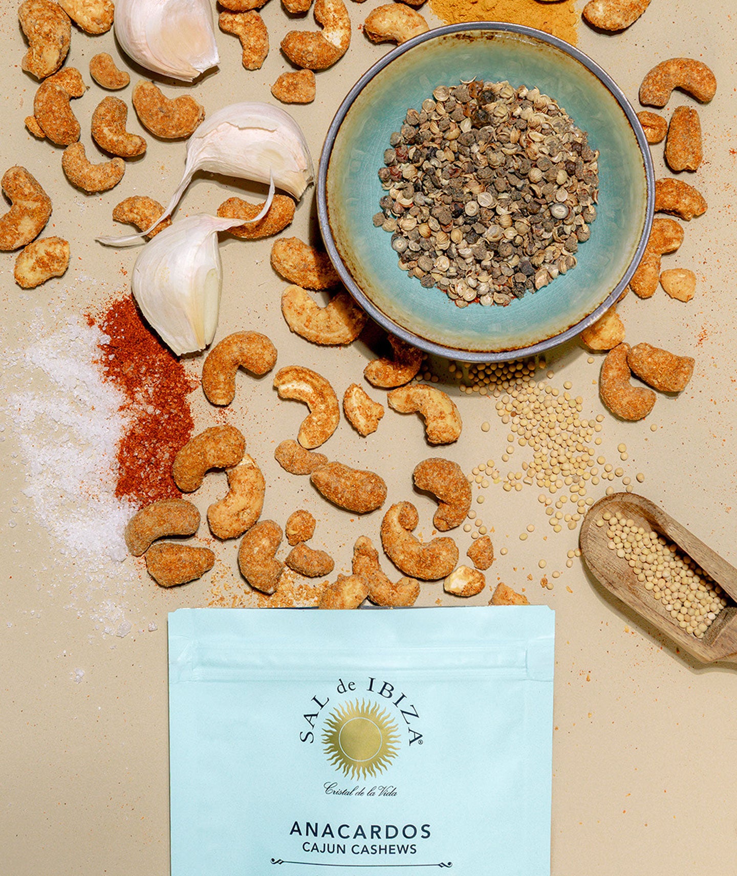 Noix de cajoux épices créoles et sel de Ibiza