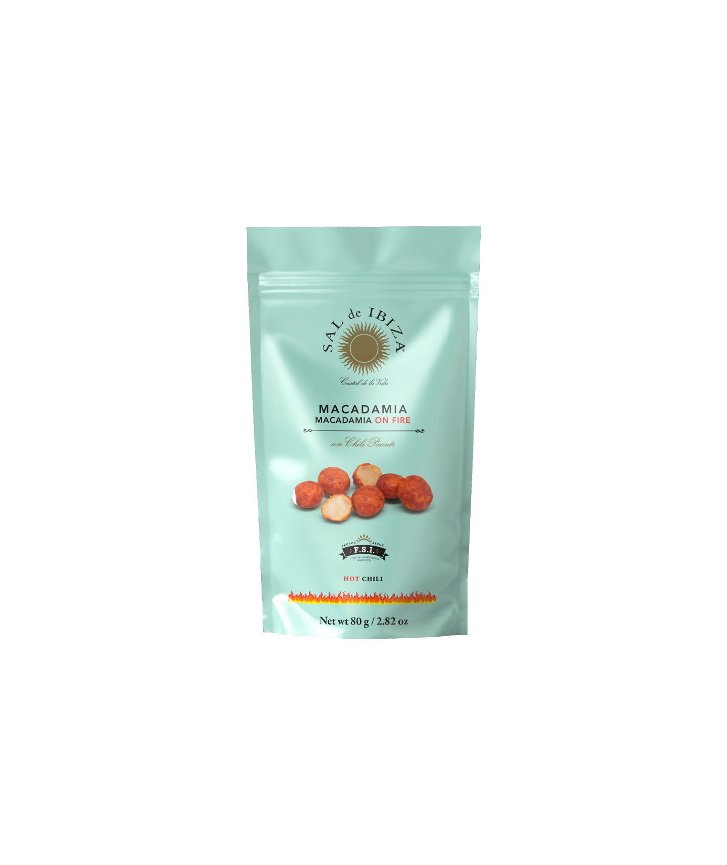 Noix de macadamia piquantes et sel de Ibiza