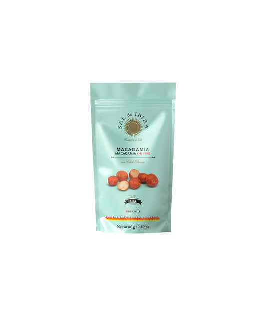Noix de macadamia piquantes et sel de Ibiza