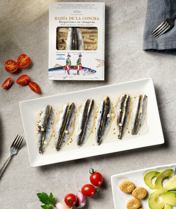 Anchois marinés de la mer Cantabrique (Boquerones)