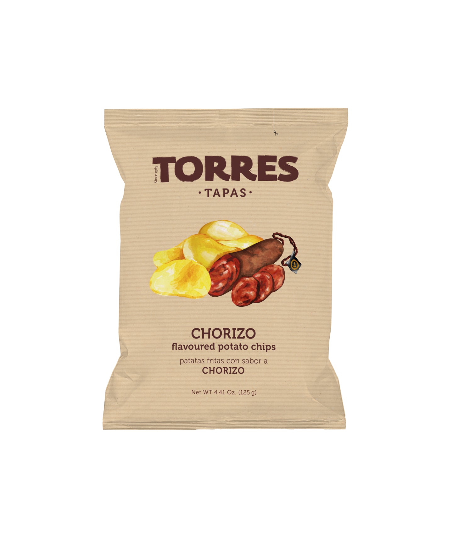 Chips tapas chorizo