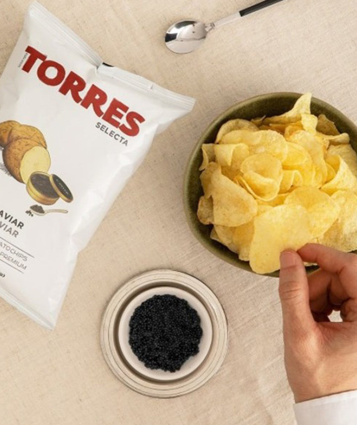 Chips premium au caviar