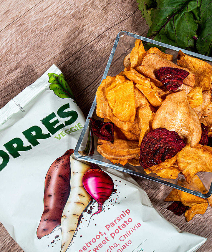 Chips de betterave, panais et patate douce