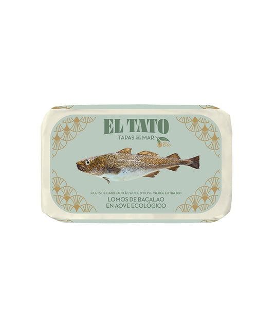 Filets de cabillaud huile d'olive vierge extra bio
