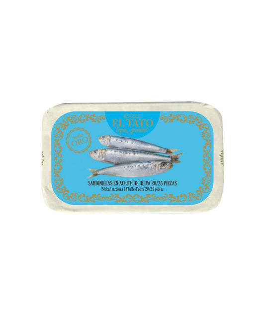 Tapas de 20/25 petites sardines à l'huile d'olive