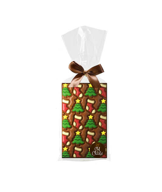 Grosse Tablette chocolat lait thème Noël