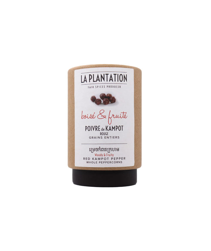 Poivre de Kampot Rouge IGP vue face aux Galeries Lafayette Le Gourmet